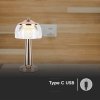 Lampka stołowa nocna V-TAC 1W LED 26cm ładowanie USB ściemnianie złota VT-1048 3000K-6000K 55lm